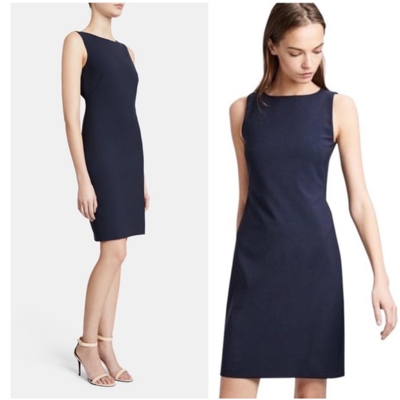 Theory Dresses & Skirts - NWT Theory Betty Black Sevona Vintage Wool Sheath Dress Size 4